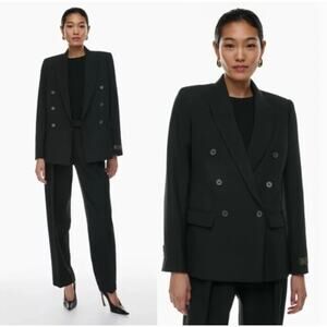 Aritzia Babaton SZ M NEW INDEX Blazer in Black Softly Structured Classic Fit